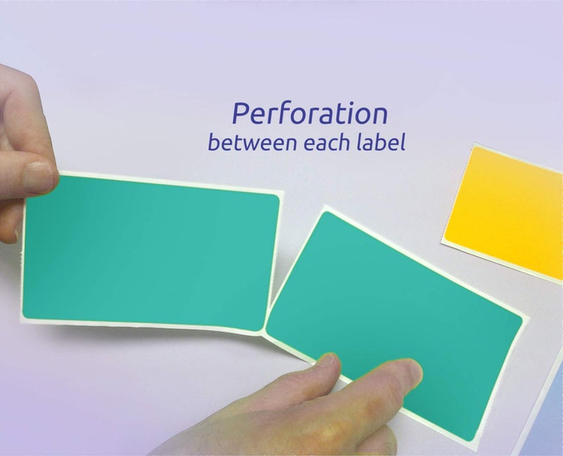 NextDayLabels 500 Rectangle Stickers (3" x 5") - Color Coding Labels Roll - Moving Labels for Boxes, Colored Inventory Stickers for Packing, Organizing, and Storage (Teal) - Image 3